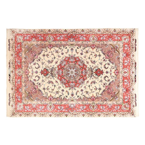 فرش ماشینی زانیس مدل 502 طرح علیا زمینه کرم
