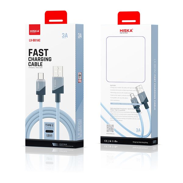 کابل USB به USB-C هیسکا مدل LX-881AC طول 1.2 متر