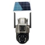 دوربین مداربسته تحت شبکه سیمکارتی چرخشی مدل V380_PRO با رزولوشن 2MP، پشتیبانی از کارت حافظه 128GB، منبع تغذیه پنل خورشیدی و اتصا