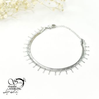 دستبند استیل زنانه کد 6004