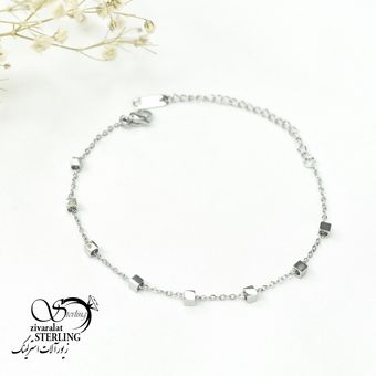 دستبند استیل زنانه مربعی کد 6008
