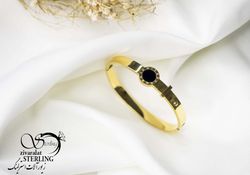 دستبند النگویی استیل سایز3 زنانه کد 6014