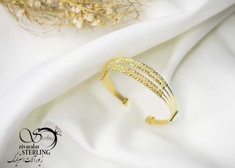 دستبند النگویی پشت باز طرح البرنادو مناسب سایز2 کد 6015