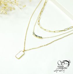 گردنبند استیل زنانه کد 6020