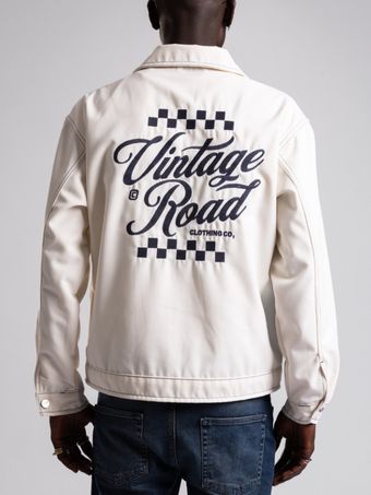 جکت جین سفید / پشت طرح دار (گلدوزی) / برند کچ Catch ترکیه