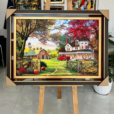 تابلو فرش ماشینی با قاب چوبی 160