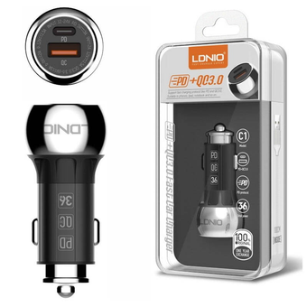 شارژر فندکی الدینیو Ldnio Car Charger C1 PD QC3.0