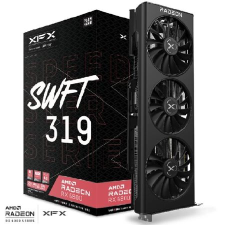 ( درحد نو ) Graphic Card XFX Speedster RX 6800 SWFT 319 Black Gaming 16GB