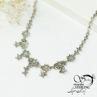 گردنبند نقره تراش زیتونی زنانه کد 6149