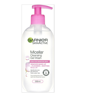 میسلار واتر گارنیر مدل ژل واش مناسب پوست حساس Garnier Micellar Gel Face Wash Sensitive Skin 200ml