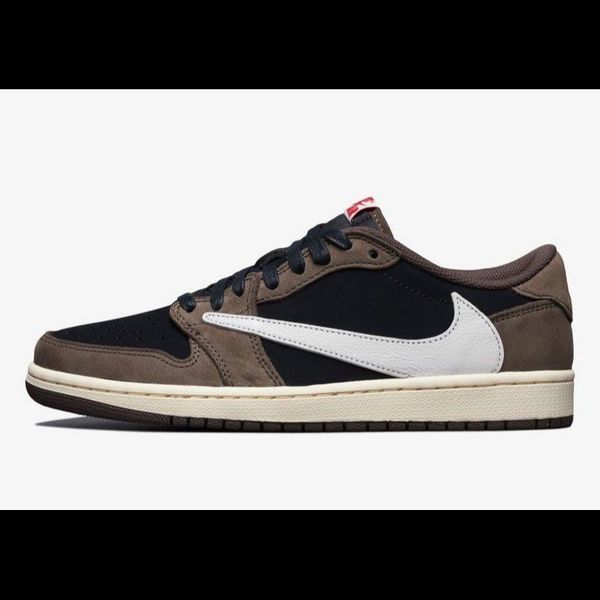 کتونی نایک جردن تراویس قهوه ای موکا Air Jordan 1 Low