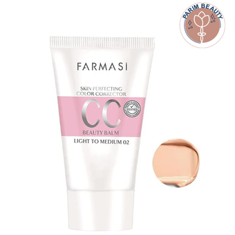 سی سی کرم شماره 2   50میل      FARMASi CC Color Control Cream  50 ML  LIGHT TO MEDIUM 02