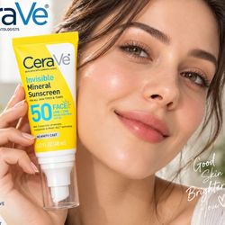 ضد آفتاب مینرال آبرسان سراوی SPF 50 مدل Hydrating Mineral Sunscreen حجم 75 میل