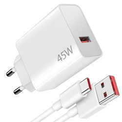 شارژر دیواری شیائومی مدل شارژر 45w به همراه کابل usb-c سر جعبه - گارانتی دار