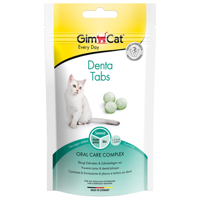 قرص مراقبت از دندان و دهان گربه‌ی جیم کت/ GimCat dental cat tabs for oral care with mint