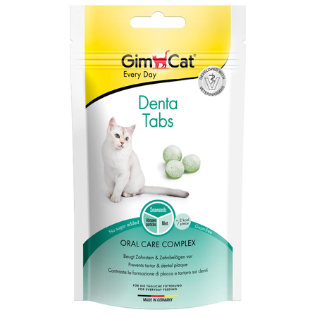 قرص مراقبت از دندان و دهان گربه‌ی جیم کت/ GimCat dental cat tabs for oral care with mint
