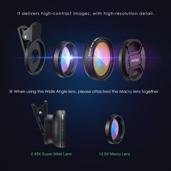 لنز کلیپسی موبایل زومی مدل Super Wide Angle 0.45X