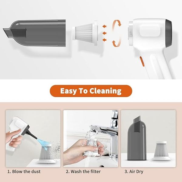 جارو دستی شارژی  | نظافت سریع و بی‌دردسر برای ماشین، میز و خانه