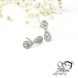 گوشواره میخی نقره کد 6203