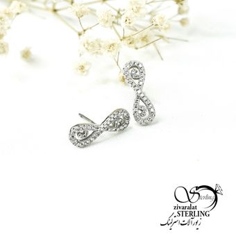 گوشواره میخی نقره کد 6203