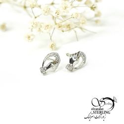 گوشواره میخی نقره کد 6204