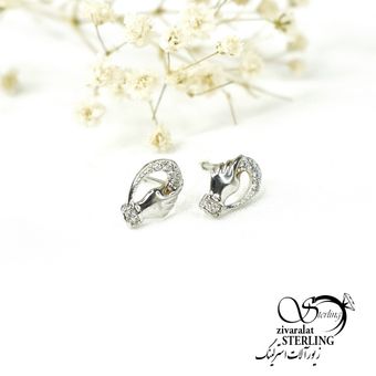 گوشواره میخی نقره کد 6204