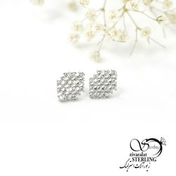 گوشواره میخی نقره کد 6207