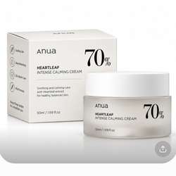 کرم تسکین دهنده آنوا 70% هارت لیف مدل Heartleaf Intense Calming Cream حجم 50 میل