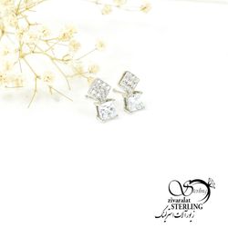 گوشواره میخی نقره کد 6230