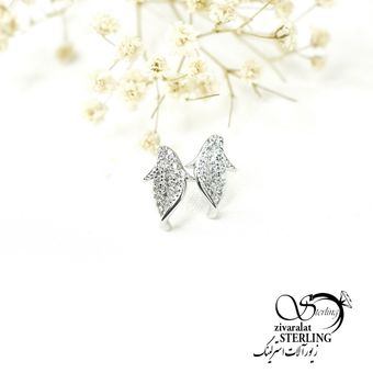 گوشواره میخی نقره مدل ماهی کد 6235