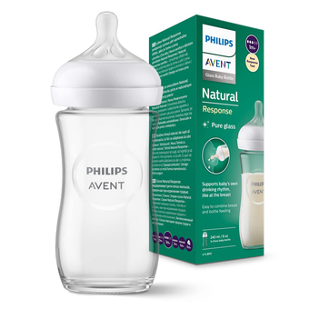 شیشه شیر پیرکس 240 میل مدل Natural Response اونت Avent