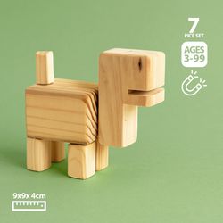 اسباب بازی چوبی مگنتی طرح لاکپشت