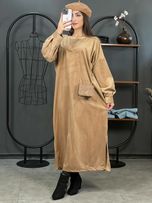 پیراهن مخمل کبریتی صبا کد 1345