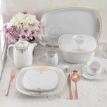 سرویس غذاخوری 98 پارچه چینی زرین ایران سری کواترو مدل مونت کارلو درجه یک