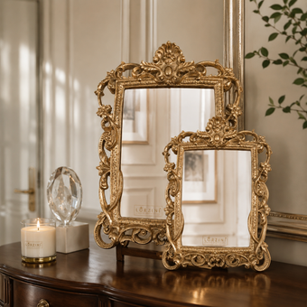 قاب آینه سلطنتی باروک  ( کد a 3103 )