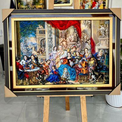 تابلو فرش ماشینی با قاب چوبی 163