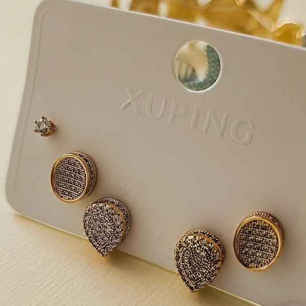 گوشواره فول نگین ژوپینگ