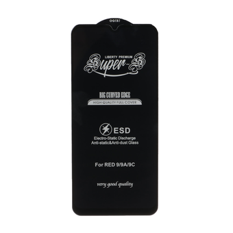محافظ صفحه نمایش شیشه ای آنتی استاتیک Full Cover Super S-OG مدل Xiaomi Redmi 9 / Redmi 9A / Redmi 9C / Poco C31 / Redmi 10A