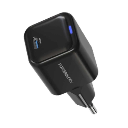 شارژر دیواری 20 وات پاورولوژی Powerology Ultra-Compact GaN Charger 20W PWCUQC015