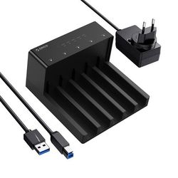 داک هارد 5 سینی 2.5 و 3.5 اینچی USB3.0 اوریکو مدل 5Bay 6558US3-C با کلون آفلاین