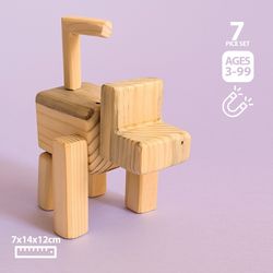 اسباب بازی چوبی مگنتی طرح میمون