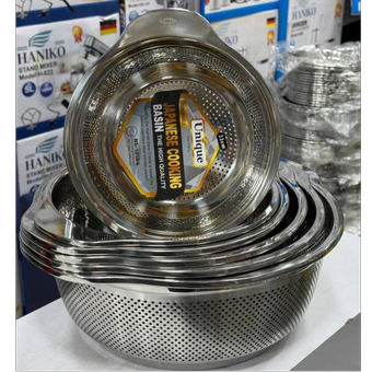 آبکش تمام استیل 7 عددی یونیک Unique مدل گرد لبه دار