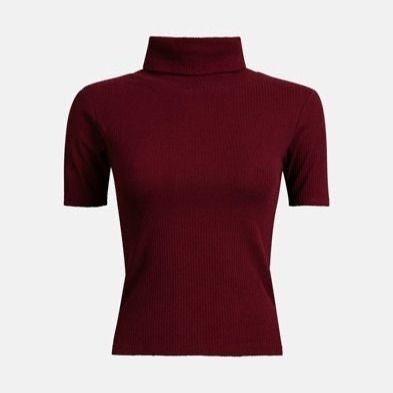 کراپ یقه اسکی آستین کوتاه