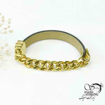 دستبند چرم مردانه کارتیه کد 6584