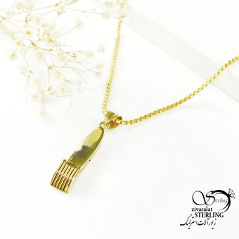 گردنبند استیل مردانه طرح ریش تراش کد 6588