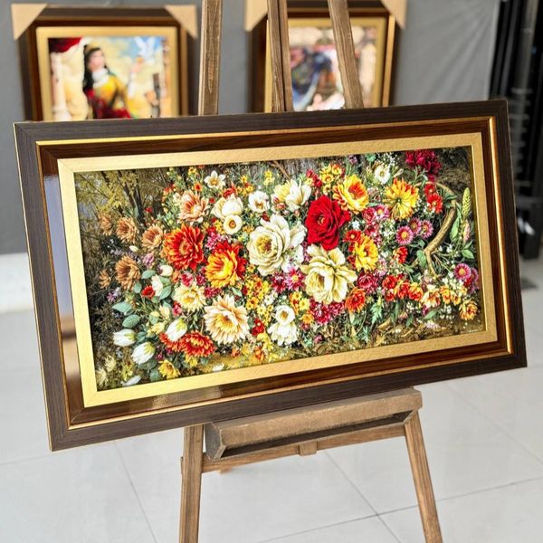 تابلو فرش ماشینی با قاب چوبی 165