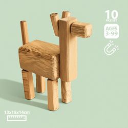 اسباب بازی چوبی مگنتی طرح زرافه