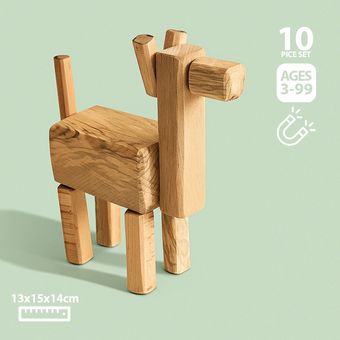 اسباب بازی چوبی مگنتی طرح زرافه