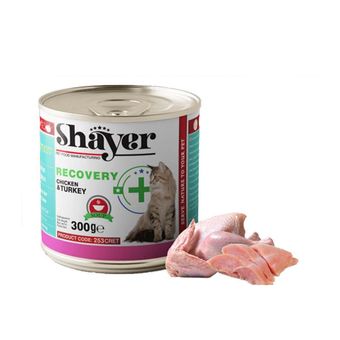 کنسرو ریکاوری گربه شایر مدل مرغ و بوقلمون وزن 300 گرمی