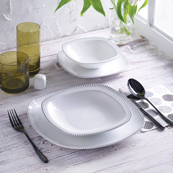 سرویس غذاخوری 27 پارچه 6 نفره چینی زرین ایران مدل Mon Belan